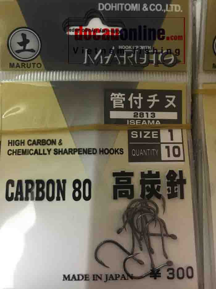 Lưỡi câu cá, lưỡi câu đơn Carbon Maruto Nhật bản